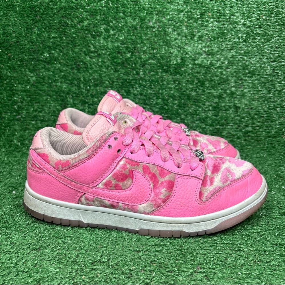Nike by you Dunk Low Barbie Pink Cheetah Pattern Women’s Size 8.5 (Men 7)